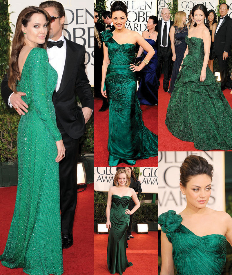 golden globes green dresses